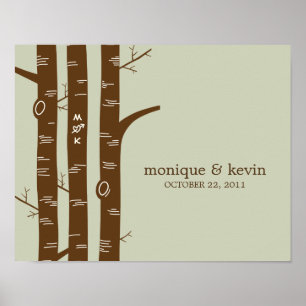 Modern Forest Personalized Wall Art - Sage -