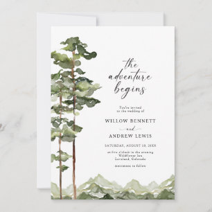 Modern Forest Wedding Invitation