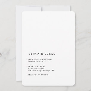 Modern Formal Classic Wedding Invitation