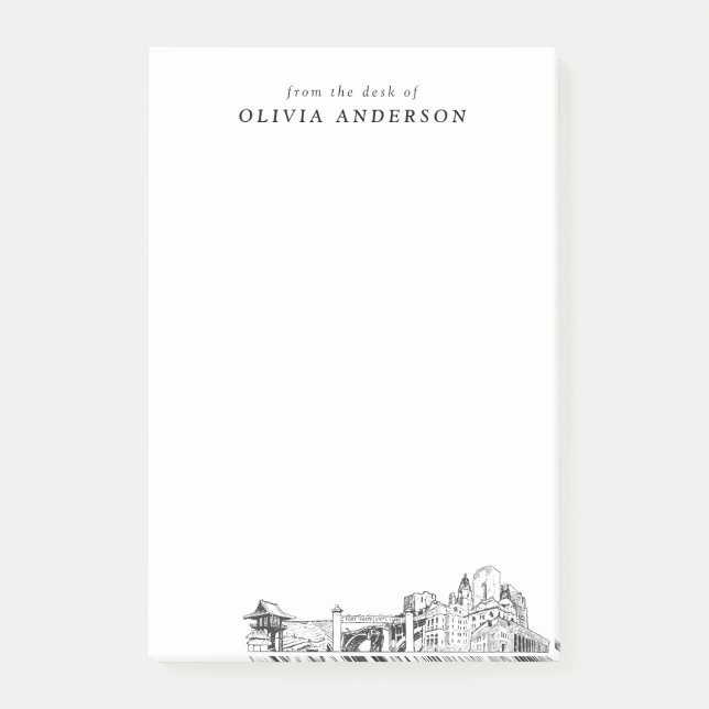 Modern Fort Worth Professional Gift Personalized Post-it Notes (Front)