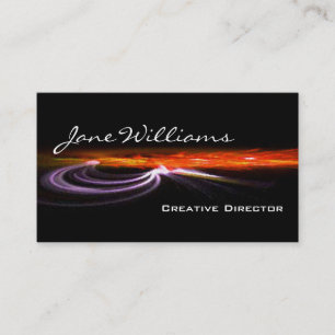 Modern Fountain Black Standard Business Cards