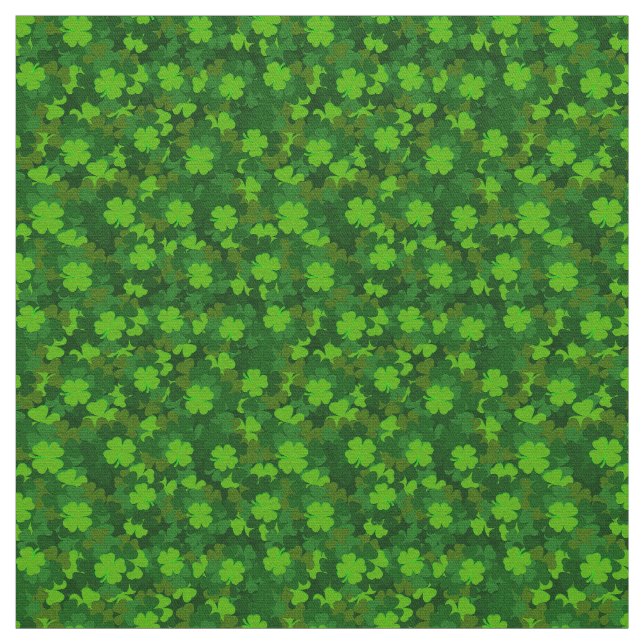 Modern Four Leaf Clover Floral Fabric (Swatch)