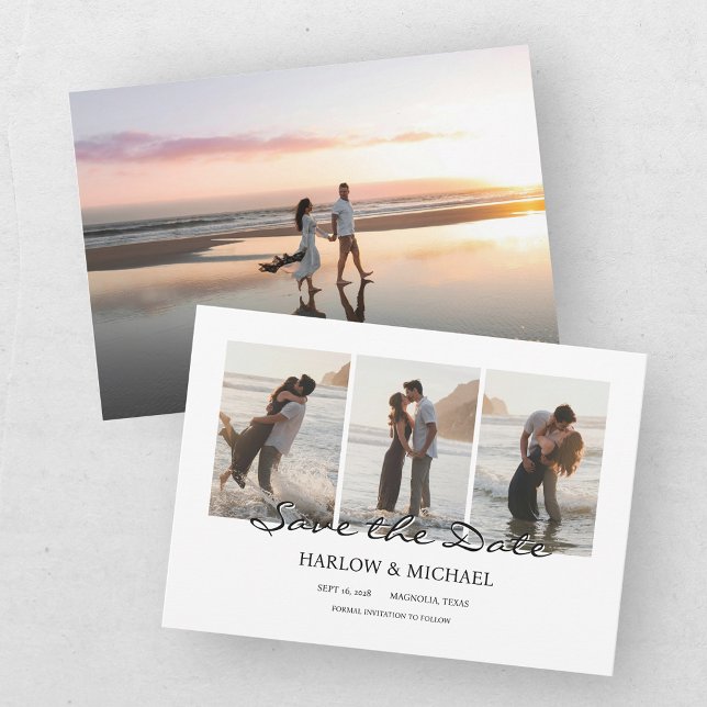 Modern Four Photo Save The Date (Creator Uploaded)