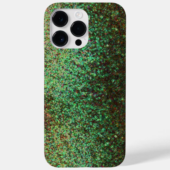 Modern Fractal Art Cool Green Sparkle Glitter 2023 Case-Mate iPhone Case (Back)