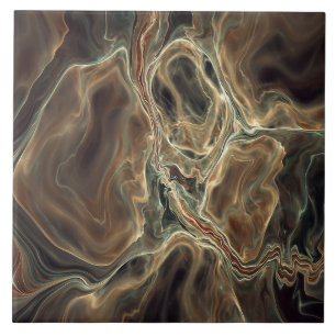 Modern fractal ceramic tile