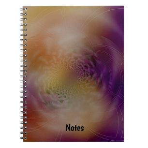 Modern Fractal Sunset Design Background Notebook