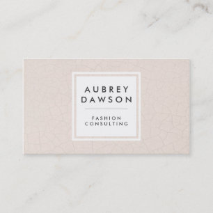 Modern Fractured Pattern Beige Business Card