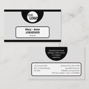 Modern Frame Classic Job Seeker Creatives Logo Business Card
