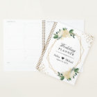 Modern Frame Greenery Ivory Gold Floral Wedding