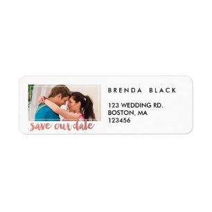 Modern Frame   Photo Save the Date Address Labels