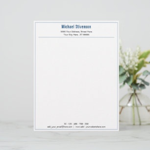 Modern Frame Your Name Address Office Personalized Letterhead