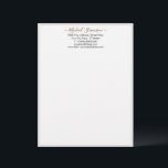 Modern Framed Letterhead Your Name Text Info<br><div class="desc">Custom Colours and Fonts - Simple Personalized Business Letterhead with Your Name Address Contact Info - Add Your Name - Company / Address / Contact Information or other info / text - Choose / Add Your Favourite Fonts / Size / Colours ! Resize and move or remove and add elements...</div>