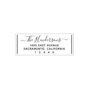 Modern Framed Return Address Self-inking Stamp