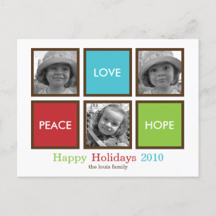 Modern Frames Christmas Card /Holiday Postcard