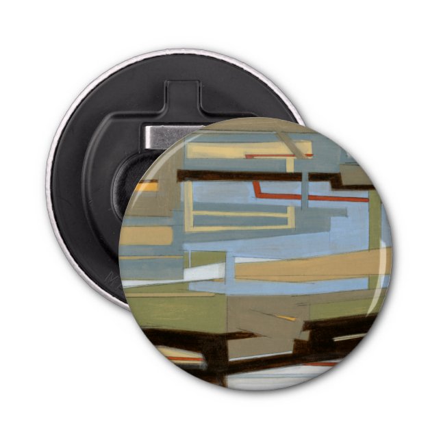 Modern Free Expression Painting by Norman Wyatt Bottle Opener (Front)