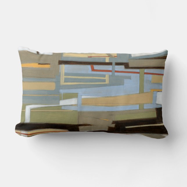 Modern Free Expression Painting by Norman Wyatt Lumbar Pillow (Front)