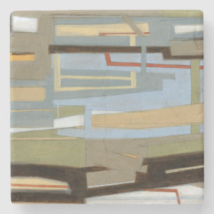 Modern Free Expression Painting by Norman Wyatt Stone Coaster