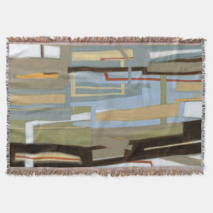Modern Free Expression Painting by Norman Wyatt Throw Blanket