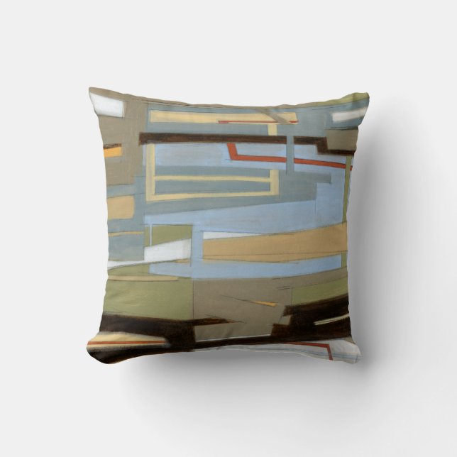 Modern Free Expression Painting by Norman Wyatt Throw Pillow (Front)