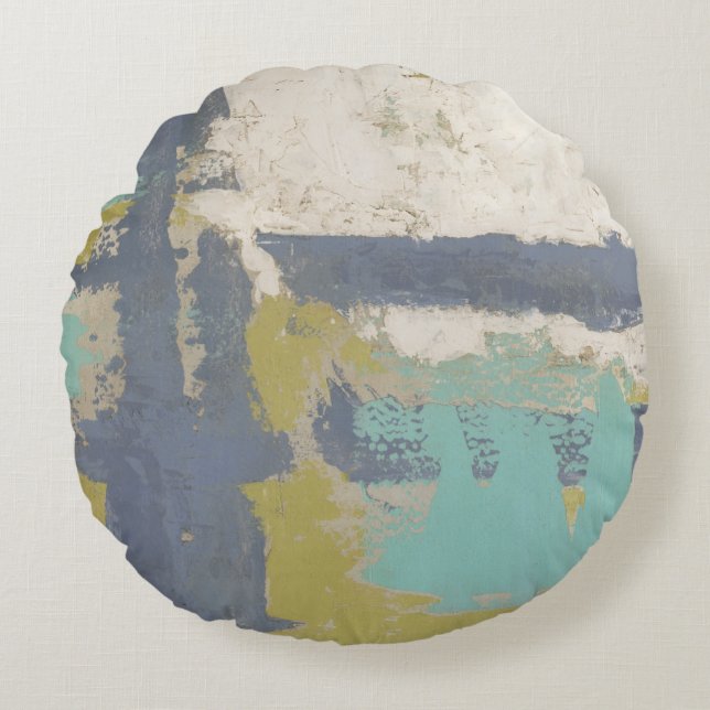 Modern Free Expression Painting Round Pillow (Front)