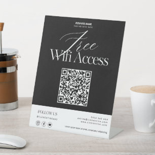 Modern Free WiFi QR Code Sign