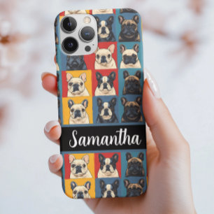 Modern French Bulldog Portraits Personalized iPhone 16 Case