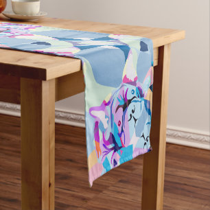 Modern French Bulldog Table Runner