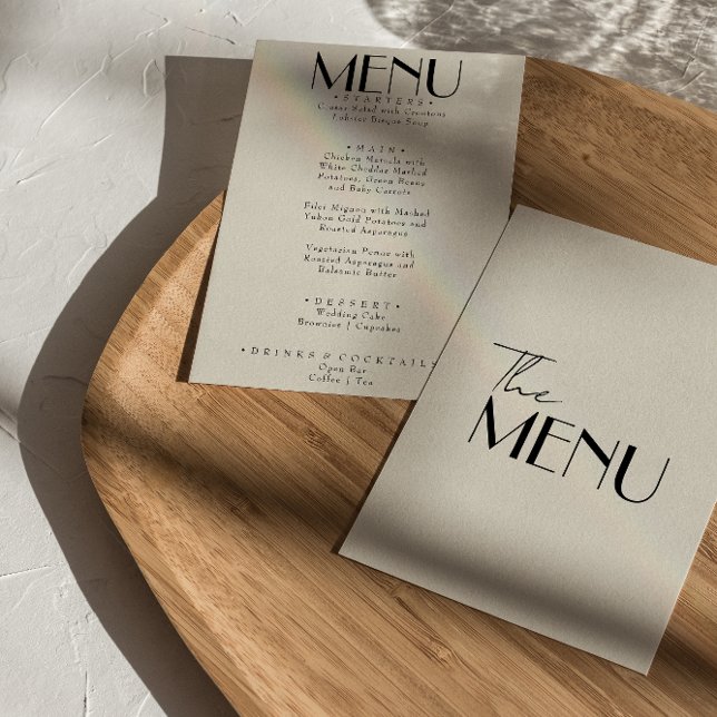 Modern French Funky Retro Whimsical Wedding Menu (Creator Uploaded)