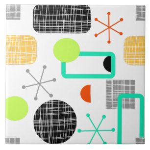 Modern Fresh Bright Geometric Patterned Tile