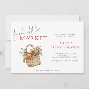 Modern Fresh off the Market Bridal Shower Invitation