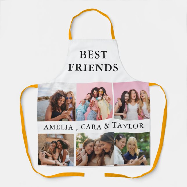 Modern Friend Collage Photos Simple Apron (Front)