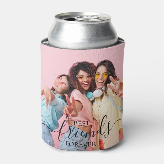 Modern Friend Collage Photos Simple Can Cooler (Can Front)