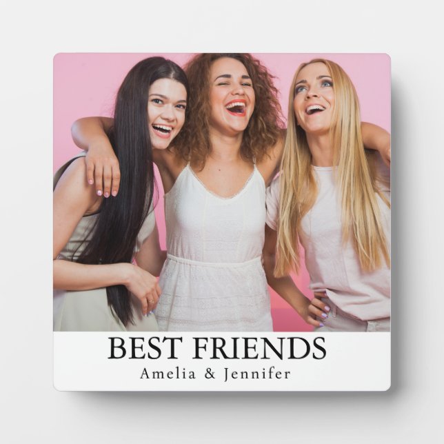 Modern Friend Collage Photos Simple Plaque (Front)
