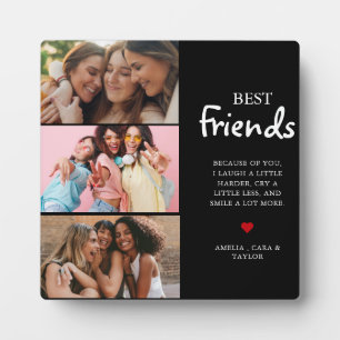 Modern Friend Collage Photos Simple Plaque