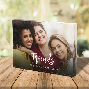 Modern Friends Custom Personalized Photo Block