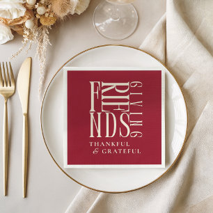 Modern Friendsgiving Dinner Napkin