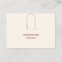 Modern Friendsgiving Table Place Cards Names