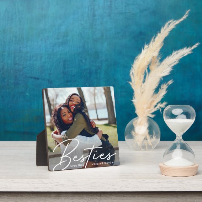 Modern Friendship Photo Gift Plaque (Insitu)