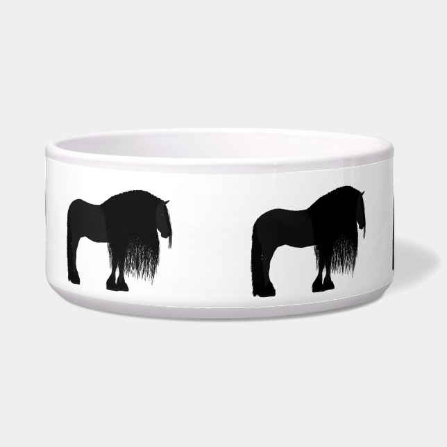 Modern Friesian Horse Illustration (Front)