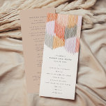 Modern Fringe Wedding Program Card<br><div class="desc">Playful and chic wedding program featuring colourful modern fringe.</div>