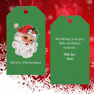 Modern From Santa Cute Seasons Greetings Gift Tags