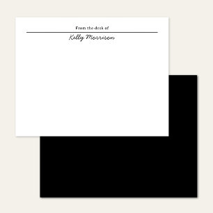 Modern From The Desk Of Stylish Stationery Flat  Card