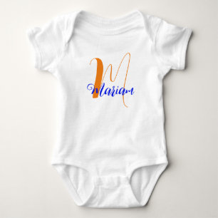 Modern Front & Back Design - Customized Surname Baby Bodysuit