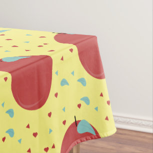 Modern Fruit Apple Pattern  Sweet Tablecloth