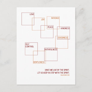 Modern Fruit of the Spirit design Postcard