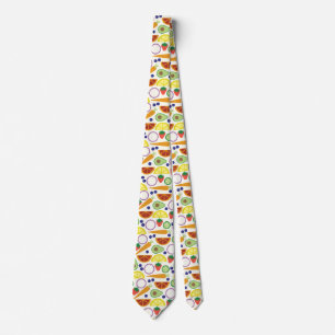 Modern Fruits and Vegetables Pattern Tie