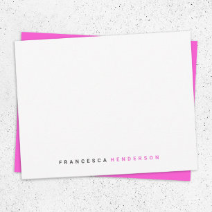 Modern Fuchsia Hot Pink Feminine Girly Stylish Card