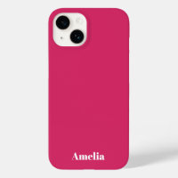 Modern fuchsia white script Personalized Name 