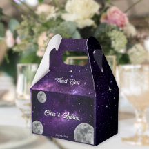 Modern Full Moon Starry Night Wedding Thank You