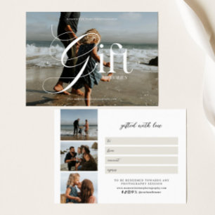 Modern Full Photo Photography Gift Certificate